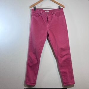 LOFT Modern Skinny Crop Pants in Raspberry size 12 Women’s